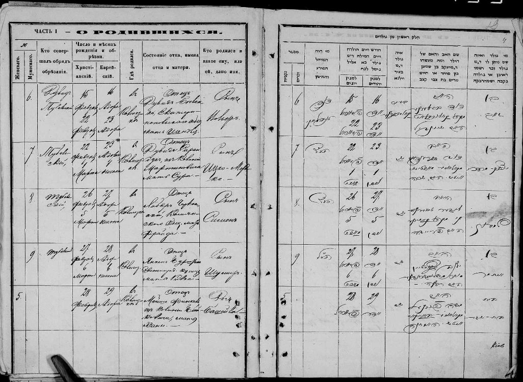 Yitzchok Birth Record
